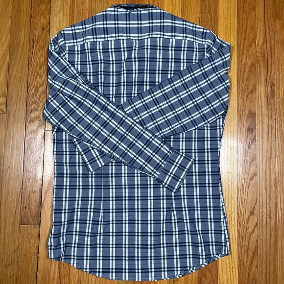 Mizzen + Main Shirt Mens Medium Trim Performance Stretch Plaid Button Down - Picture 7 of 7